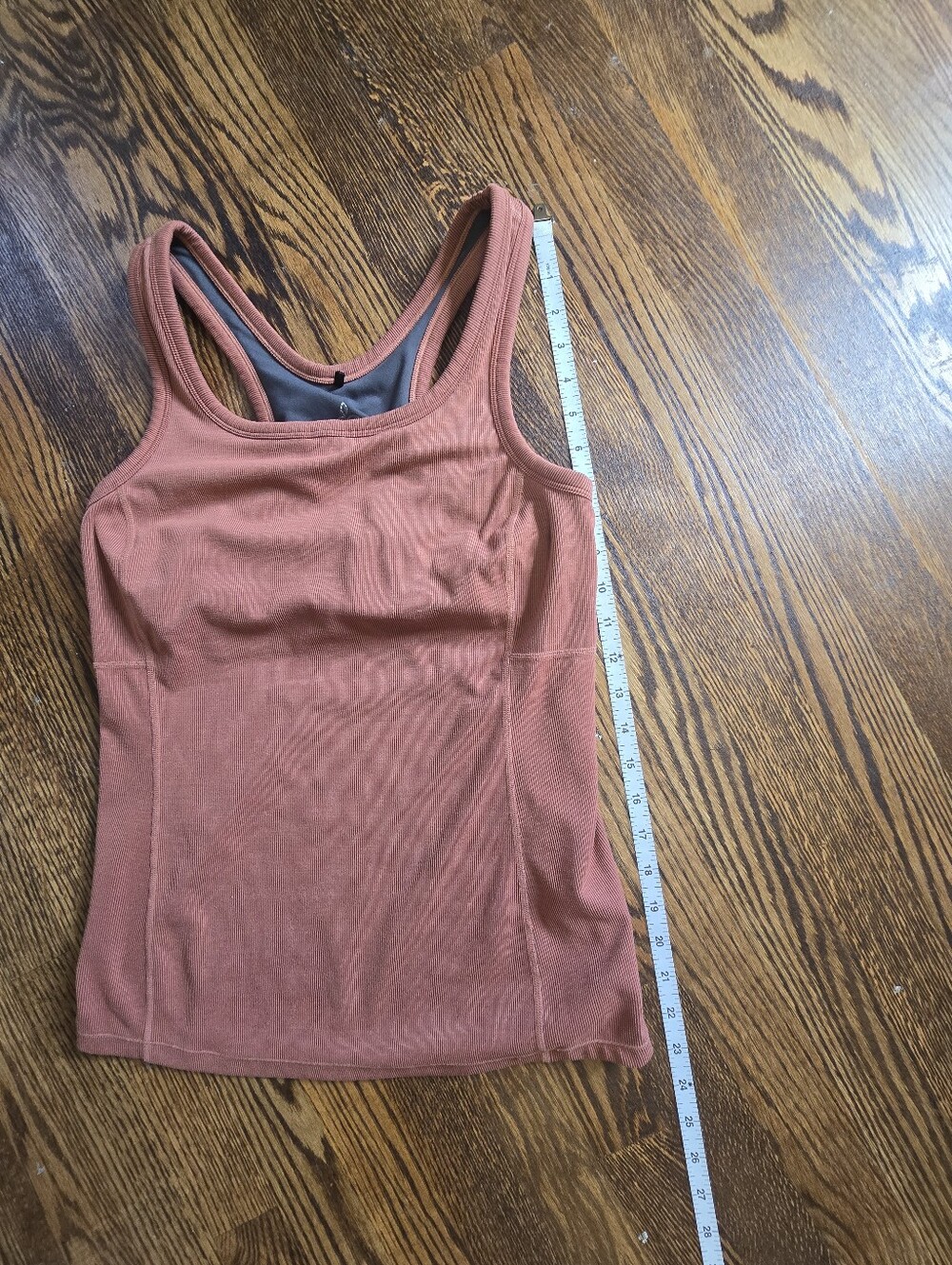 prAna Women’s Ribbed Racerback Tank Top Built-In Bra - Picture 6 of 6
